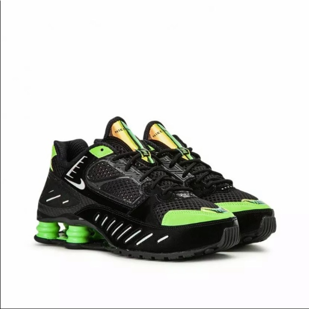 NWB! Nike Shox Enigma SP Black Lime Blast Sneakers - Picture 10 of 15